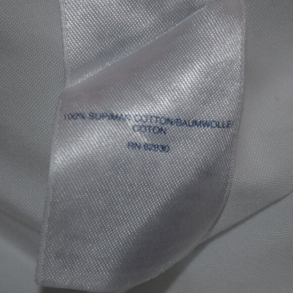 LANDS' END Men's 18.5 - 36T Traditional Fit No Iron Supima Pinpoint Dress Shirt - Picture 3 of 6